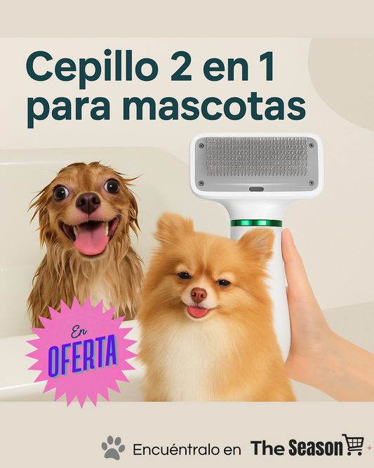 Peine Secador para mascotas 2 en 1